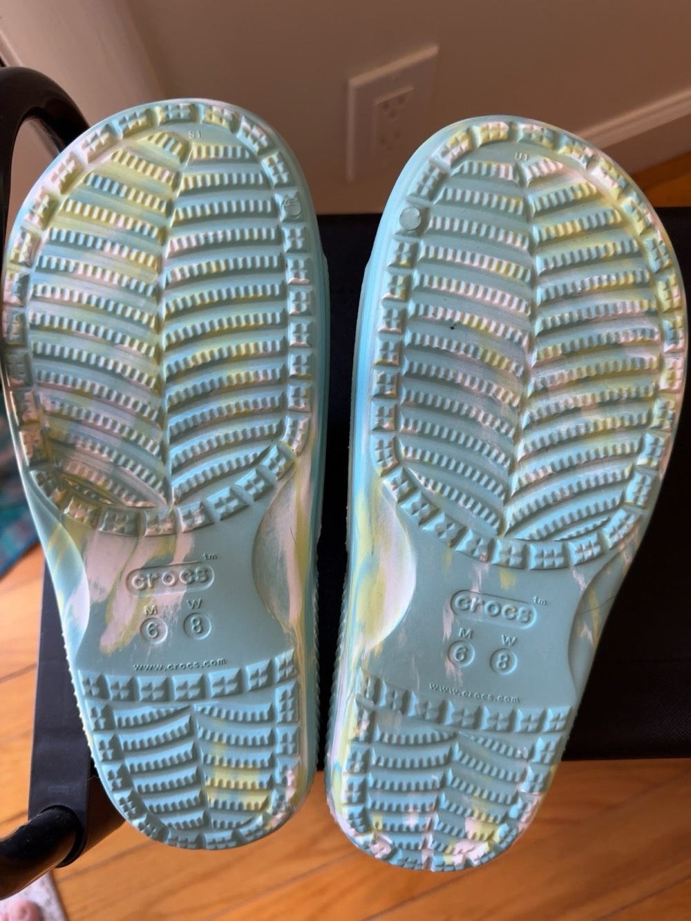 CROCS Kids Pastel Tie-Dye Light Blue Sandals